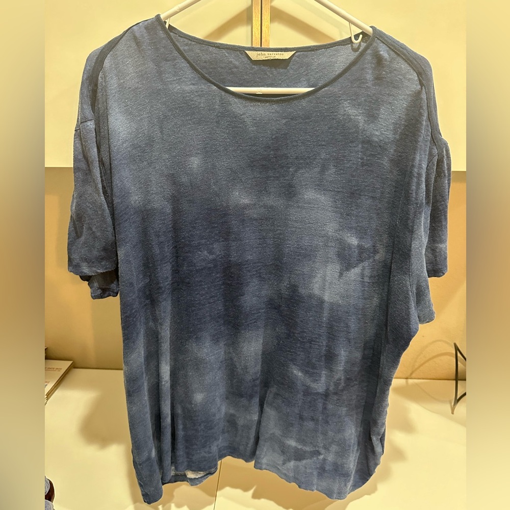 John Varvatos blue stone washed t-shirt